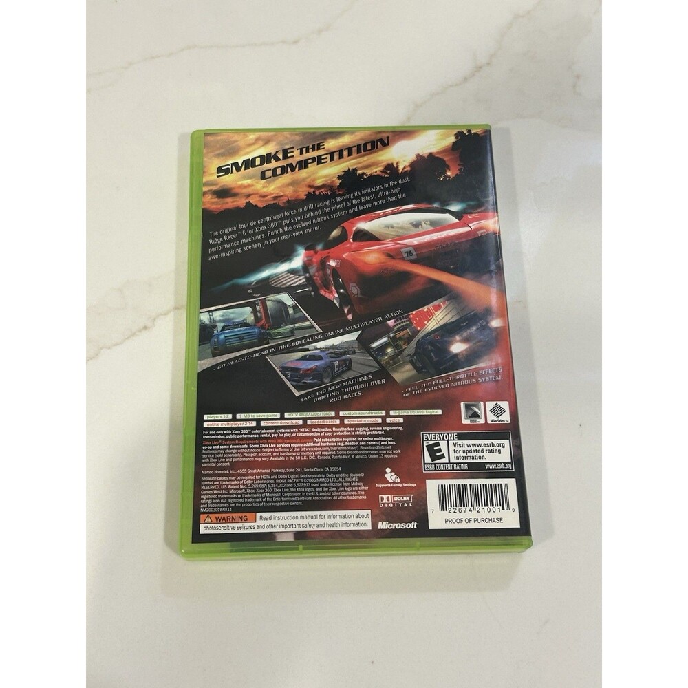NAMCO Xbox 360 Ridge Racer 6 Ridge Racer Series Racing NTSC-U/C E Manual - Picture 2 of 5